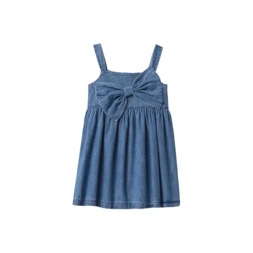 GAP Платье Арочное Джинсовое Платье для Малышей и Детей Предприятия