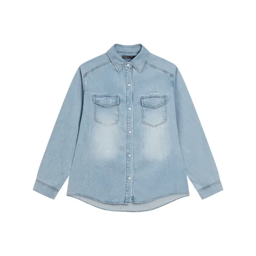 FUN Blue Women's Shirts FUN Синий Женские Рубашки