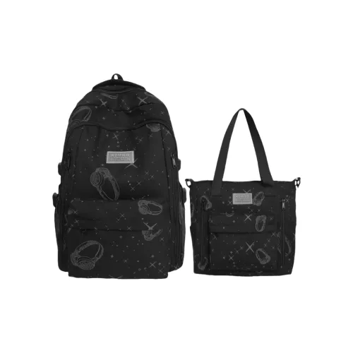 BRABOSTON Nylon Рюкзак Combo Set Унисекс Черный Белый Бежевый