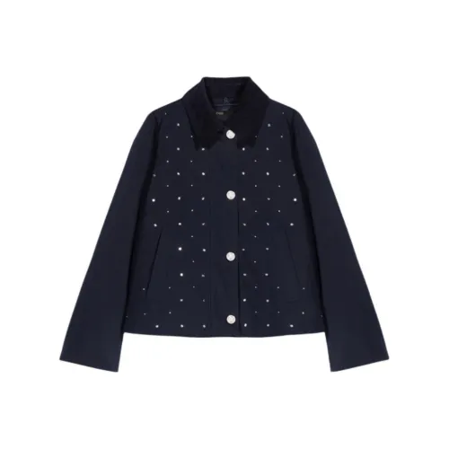 Maje Темно-синие женские объемные куртки (пуфы)