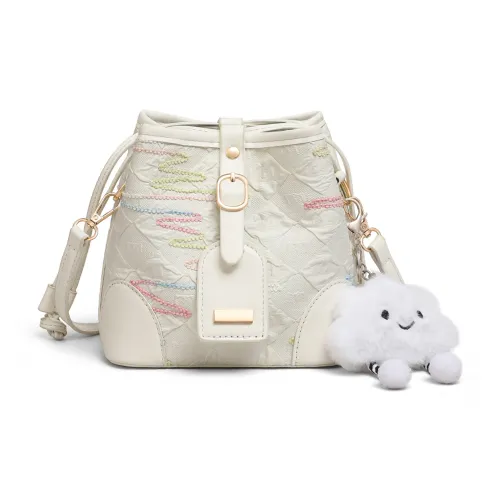 PT'SON Ткань Сумка через плечо Сумка на плечо Стандартная Женская Экрю