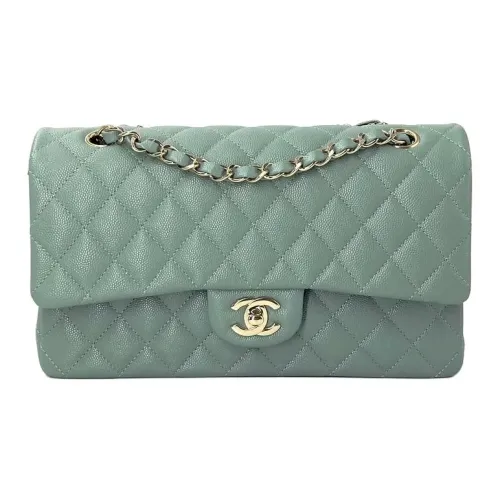CHANEL Classic Flap CF С рельефом Тисненый Коровья кожа Сумка через плечо Средний Женский Моранди Цвет