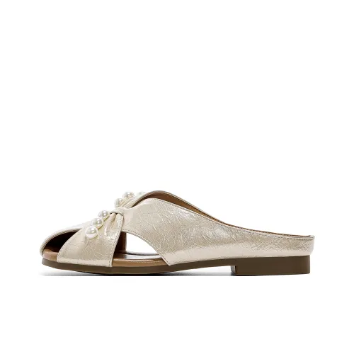 JOSINY Домашние тапочки Шампанское золото Высота каблука 1,8 см Женские