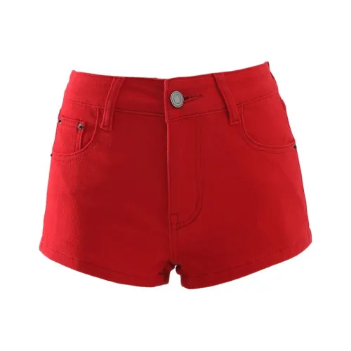 MEISIDUO Red Женские джинсовые шорты
