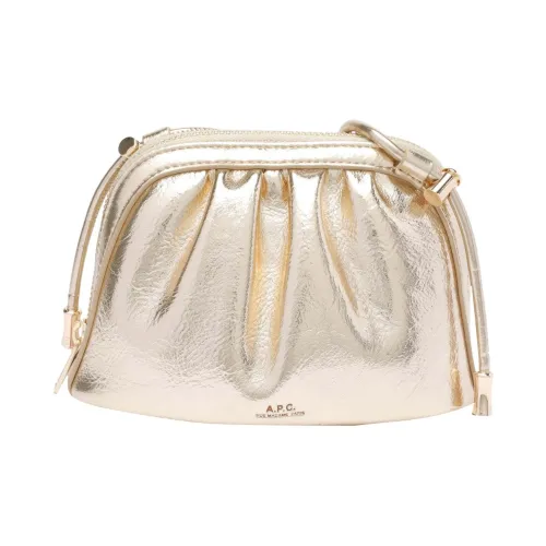 A.P.C Ninon Полиуретан Плечевая Сумка Маленькая Женская Золотая