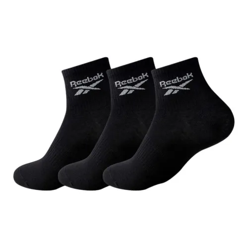 Reebok [3 упаковки] Черные мужские носки до икры MID