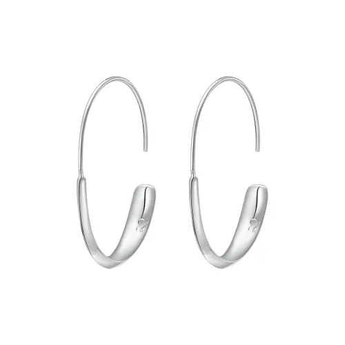 ZEGL Серьги из меди с покрытием из белого золота женские