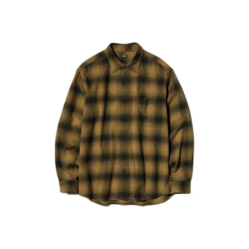 UNIQLO Земляной желтый Унисекс Рубашки