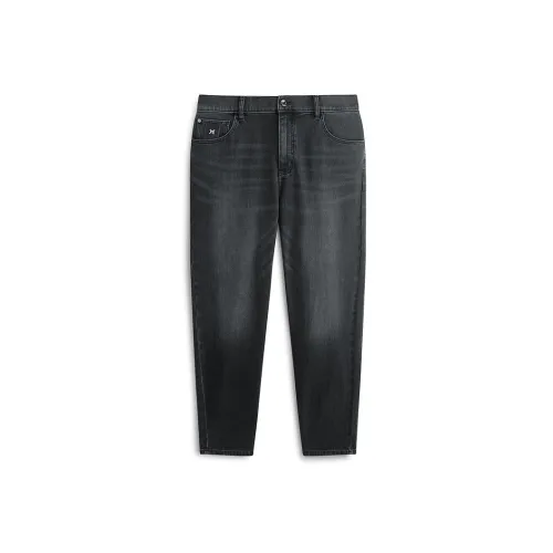 PEACEBIRD MEN Американский винтаж модный повседневный темно-серый джинсы мужской