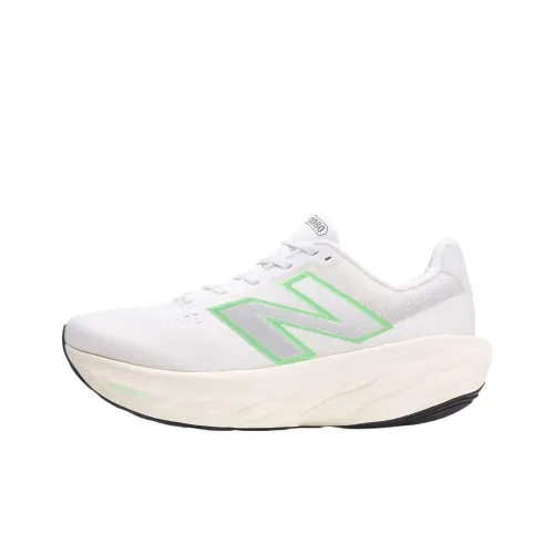 New Balance NB Fresh Foam X 1080v14 Устойчивый к истиранию Дышащие Низкие Беговые кроссовки Мужские Белые