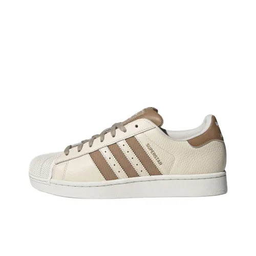 Adidas Originals Superstar 2 Устойчивые к истиранию низкие скейтборд-кроссовки унисекс белые-коричневые