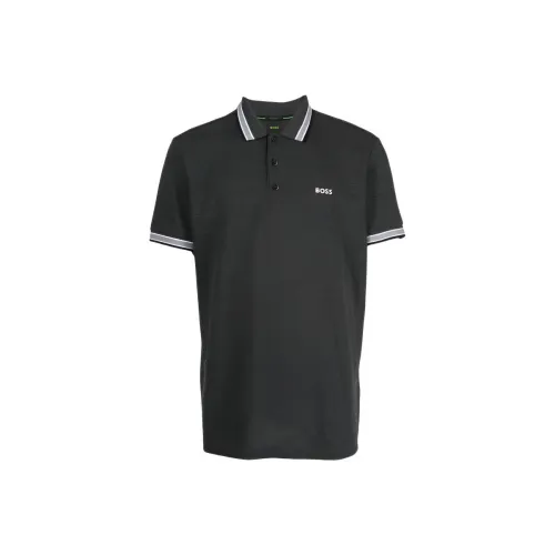 Hugo Boss Углерод Черный Мужская Поло