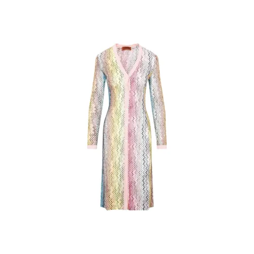 Missoni Многоцветные Женские Длинные Платья с Рукавами