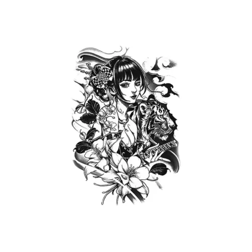 LIEJI Тигр Rider Girlish Multicolor Tattoo Sticker