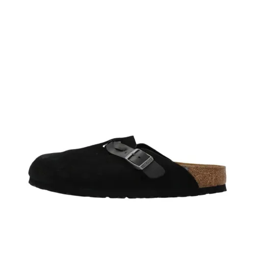 Биркенсток Бостон Домашние тапочки Унисекс Черный Узкая версия