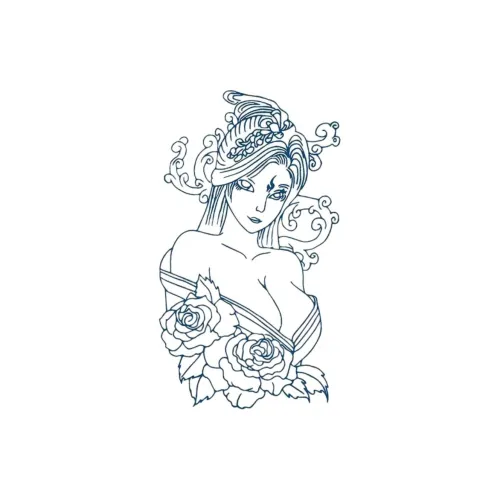 LIEJI Под Пион Цветочный Дизайн Травяной Татуировочный Наклейка