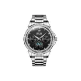 Стальной браслет, глубокий черный.