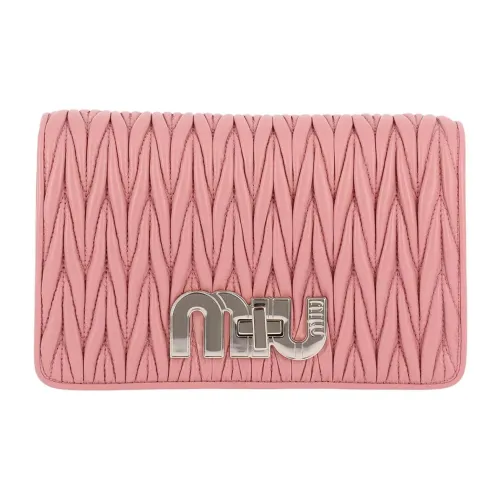 MIU MIU Сумка через плечо из кожи женская розовая