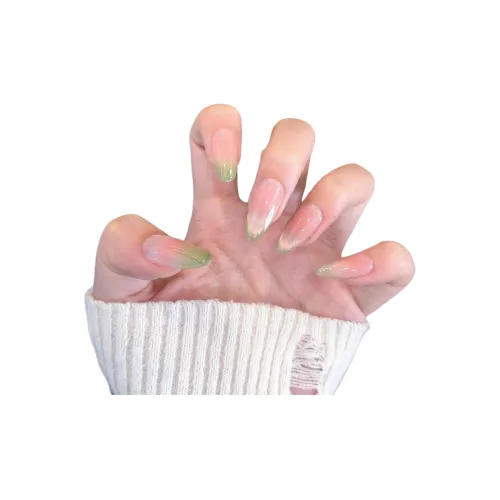 OUYUJI Spring LIKE Handcrafted Finished Product Detachable False Nail Almond Mid Length Green Gradient Instagram Style ОУЮЙИ Весна LIKE Ручной Работа Завершенный Продукт Съемный False Nail Миндаль MID Длина Зеленый Градиент Стиль Instagram