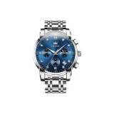 Стальной браслет, натуральный, синий.