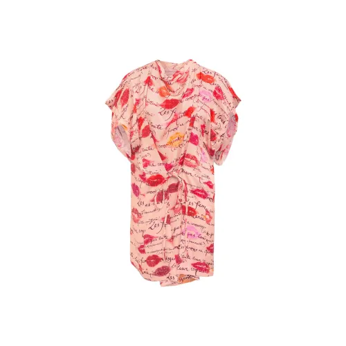 Vivienne Westwood Розовые Женские Короткие Платья с Рукавами