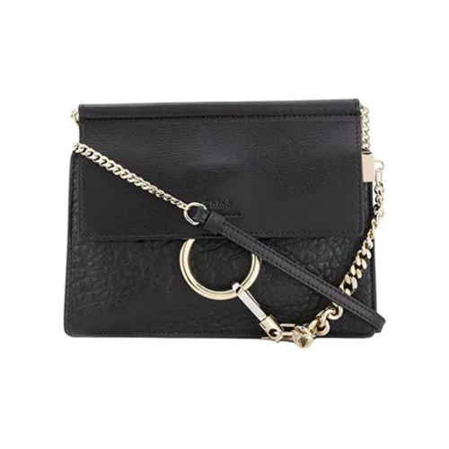 Chloe Chloé сумки Текстурированная телячья кожа Сумка через плечо Мини Женская Черная