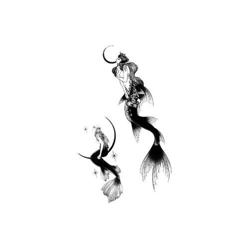 LIEJI Wandering Mermaid Multicolor Tattoo Sticker LIEJI Бродячий Mermaid Многоцветный Tattoo Наклейка