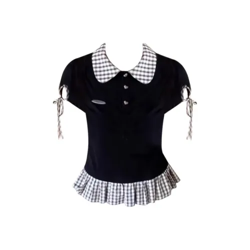 XIAOLIZI Черные Женские T-рубашки