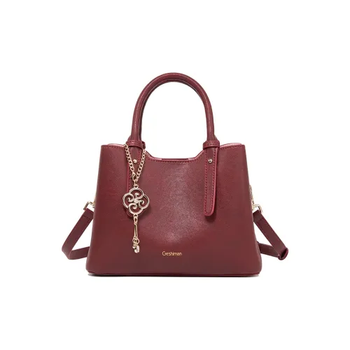Geshiman Сумка из коровьей кожи Женская Черная Бордовая Экрю