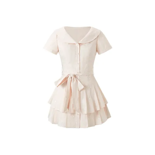 ACAINES Короткое платье с короткими рукавами женское