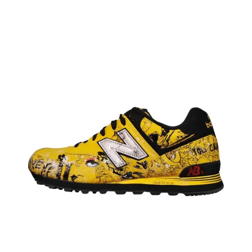 New Balance NB 574 Устойчивый к истиранию Низкий Топ Повседневная обувь Унисекс Желтый
