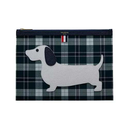 THOM BROWNE· Шерсть с полиэстером клатч среднего размера мужской зеленый и темно-синий