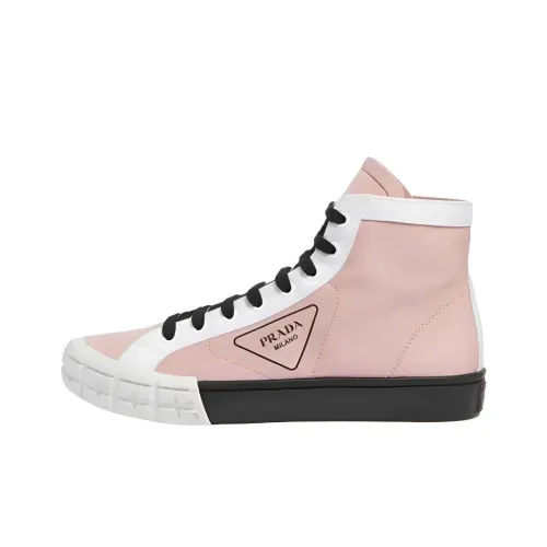 PRADA Высокие кеды Мужские Розовые