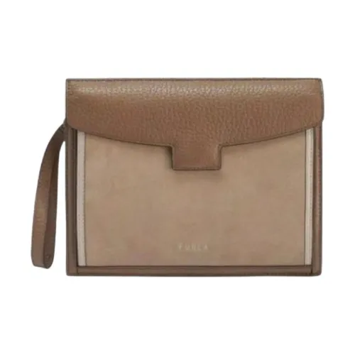 Furla Коровья кожа с замшей клатч мужской коричневый