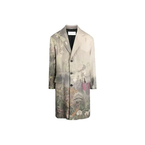 DRIES VAN NOTEN Серый Мужской Пальто