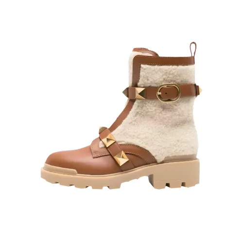 Valentino Roman Stud Botильоны 4CM Женские Коричневый