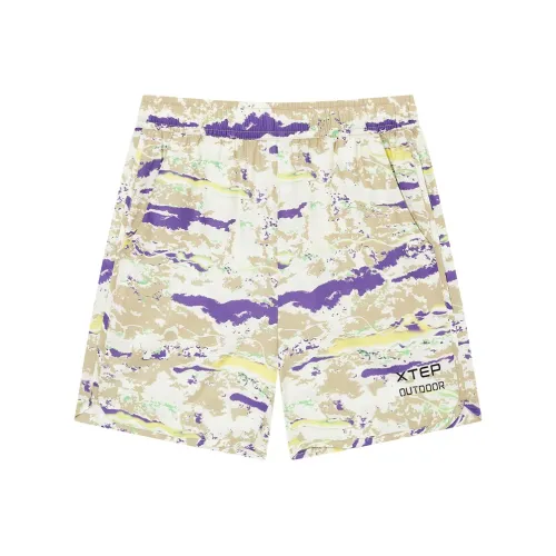 XTEP Шорты Дымчатый Белый Волшебный Цветочный Лист Зеленый