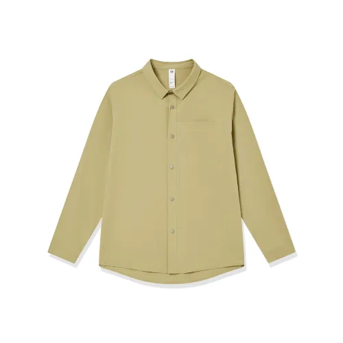 QIAODAN Рубашка Мужская Медово-желтый Хаки