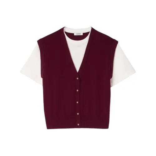 SANDRO Фуксия Женские Трикотаж