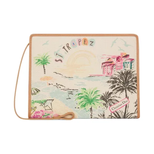 DIOR 30 Montaigne Хлопок Клатч Женский Многоцветный