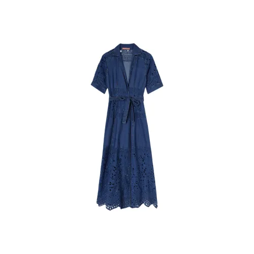 ERMANNO SCERVINO Blue Женские Короткие Платья с Рукавами