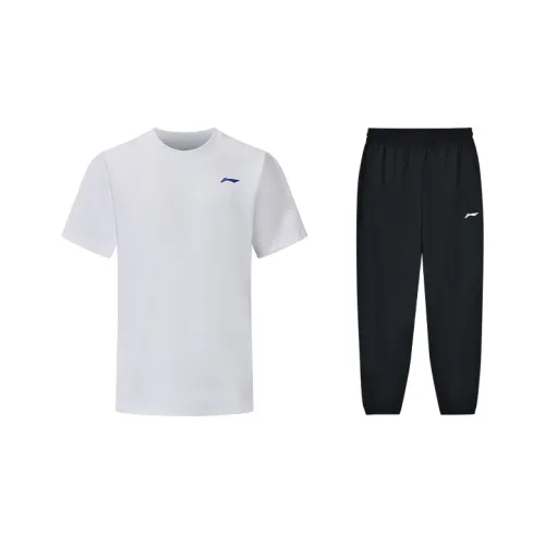 LiNing Повседневная Спортивная Одежда Унисекс Белый Черный