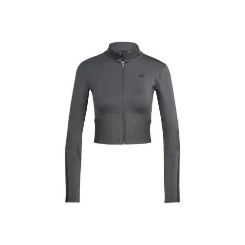 Adidas HYPERGLAM SS25 Rib ZIP THRU COVER UP Куртка Женская