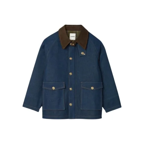 SANDRO Джинсовый синий Женские джинсовые куртки