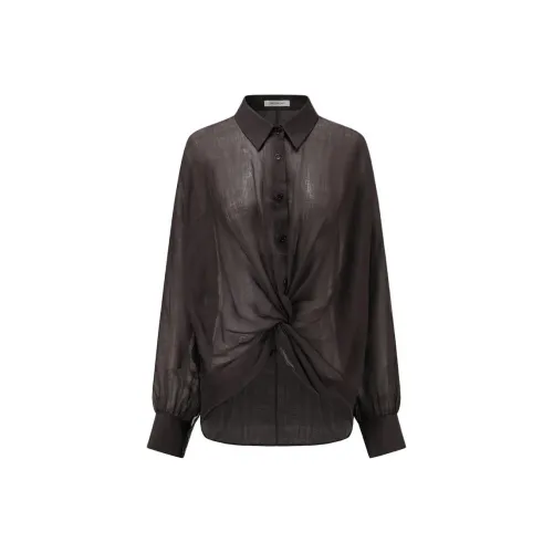 INTO THE EAST Коричневые Женские Рубашки