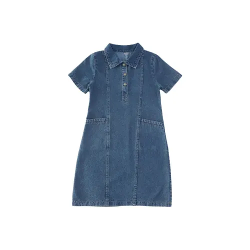 La Cergo Модный Ультра Мягкий Экстра Тонкий Джинсовое Платье Детское