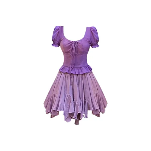 DOKZB Фиолетовый Женские Комплекты с юбкой