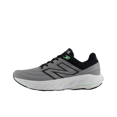New Balance Fresh Foam X 860v14 Амортизация Низкий Топ Беговые кроссовки Мужской Черный Серый Зеленый