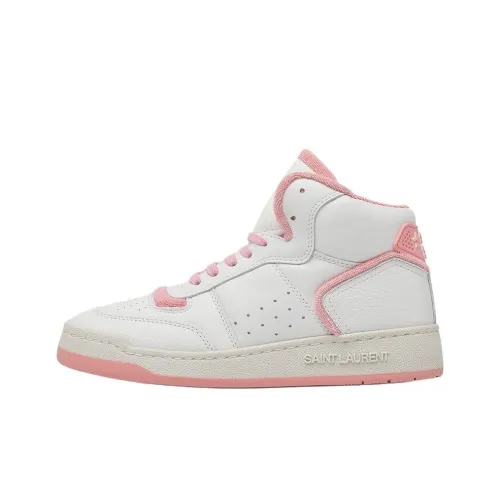 SAINT LAURENT Высокий Топ Стильный Скейтбординг Женские Белый Розовый