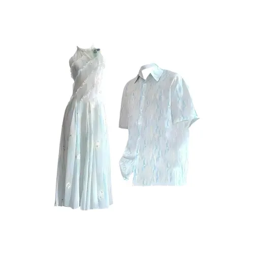 QYPRF Одежда для пары Женское платье / Мужская рубашка Женские парные комплекты